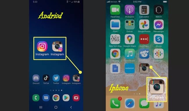 How to change instagram icon